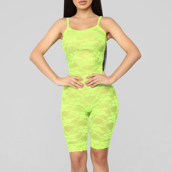 neon lace jumpsuit